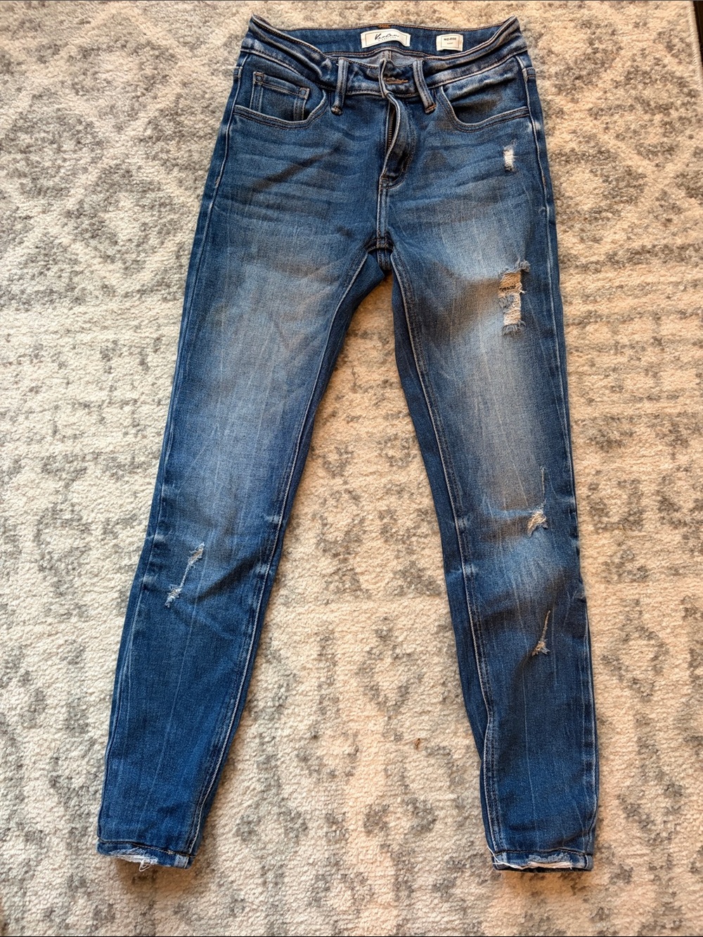 KanCan Dark Blue Distressed Skinny Jeans
